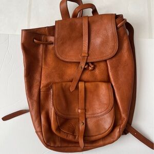 Madewell Brown Leather Backpack